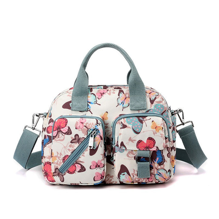 Damesschoudertas met meerdere vakken bloemenprint - Elora