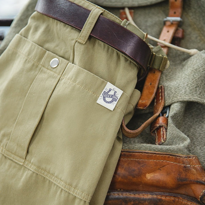 Katoenen herenshort met cargozakken - Damien