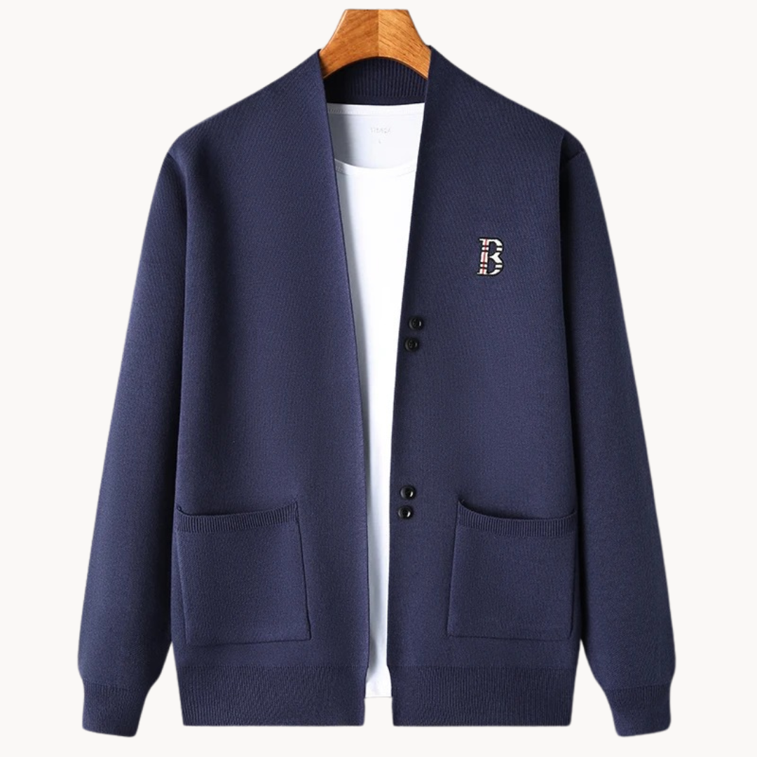 Recht gesneden herenvest met gespreide kraag - Einar