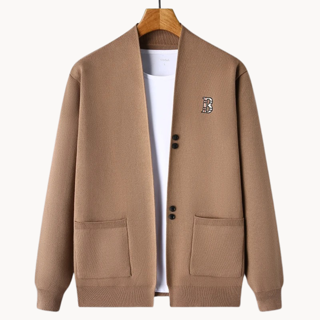 Recht gesneden herenvest met gespreide kraag - Einar