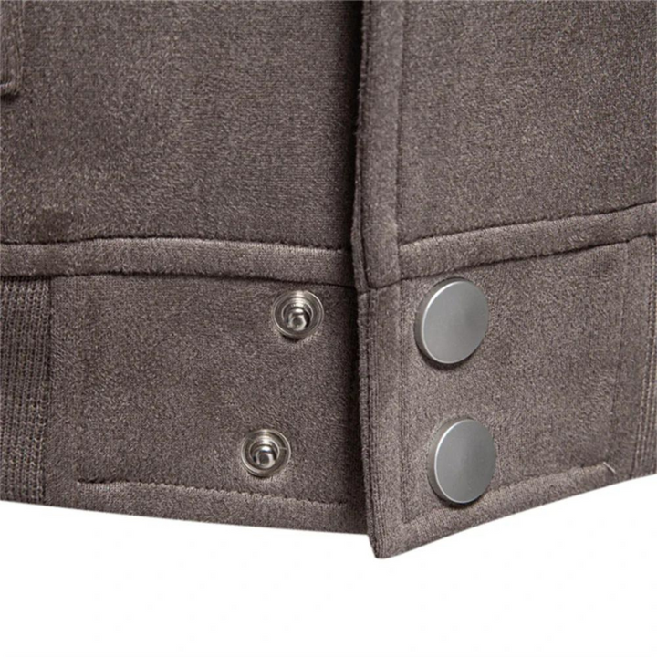 Heren bomberjack met knoopsluiting en korte kraag - Bjornrik