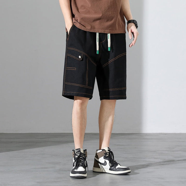 Herenshort urban stijl contrasterende stiksels - Mateo