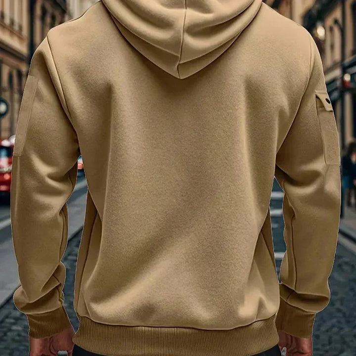 Heren sweatshirt met capuchon en zakken - Cesar
