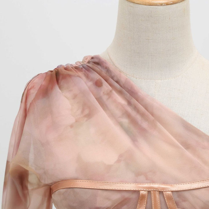 Feestjurk voor dames met korset en sleep op de rug - Elsa