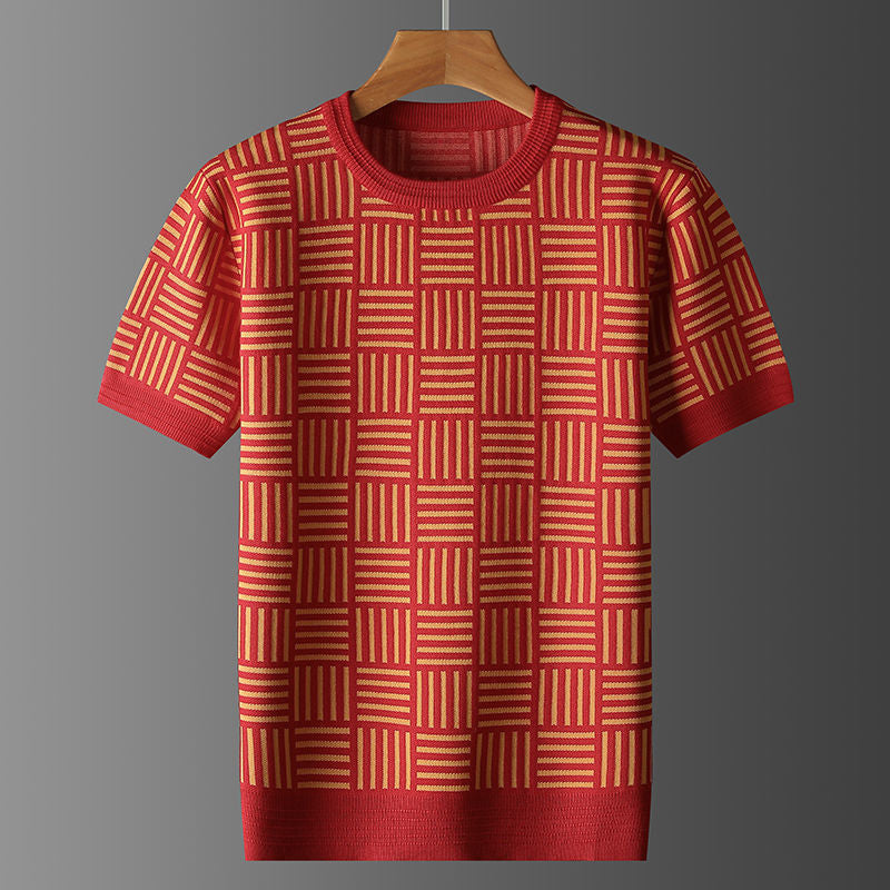 Grafisch gebreide herentrui - Kairon