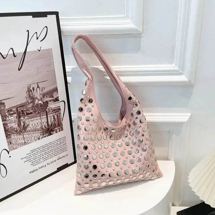 Schoudertas met metallic details - Mariela