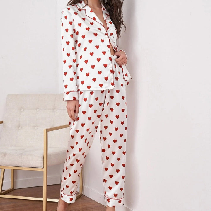 Pyjamaset met hartjesprint - Elsa