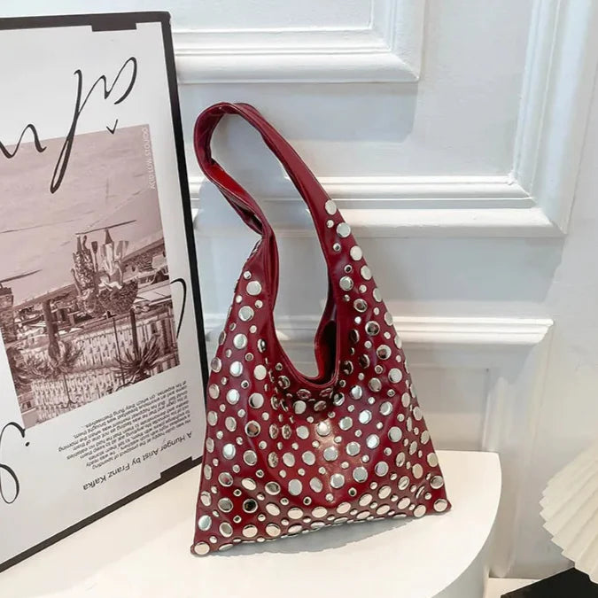 Schoudertas met metallic details - Mariela