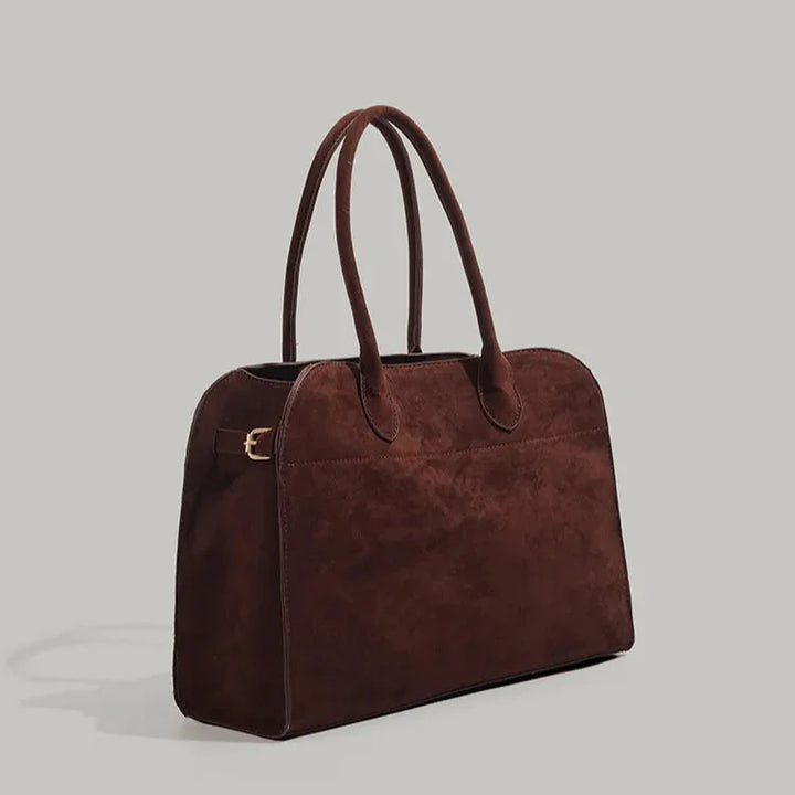 Dames schoudertas in retro suède - Emilia