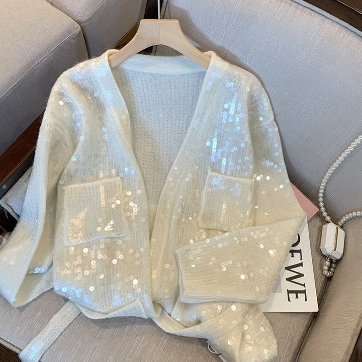 Cardigan met pailletteneffect voor dames - Leyla