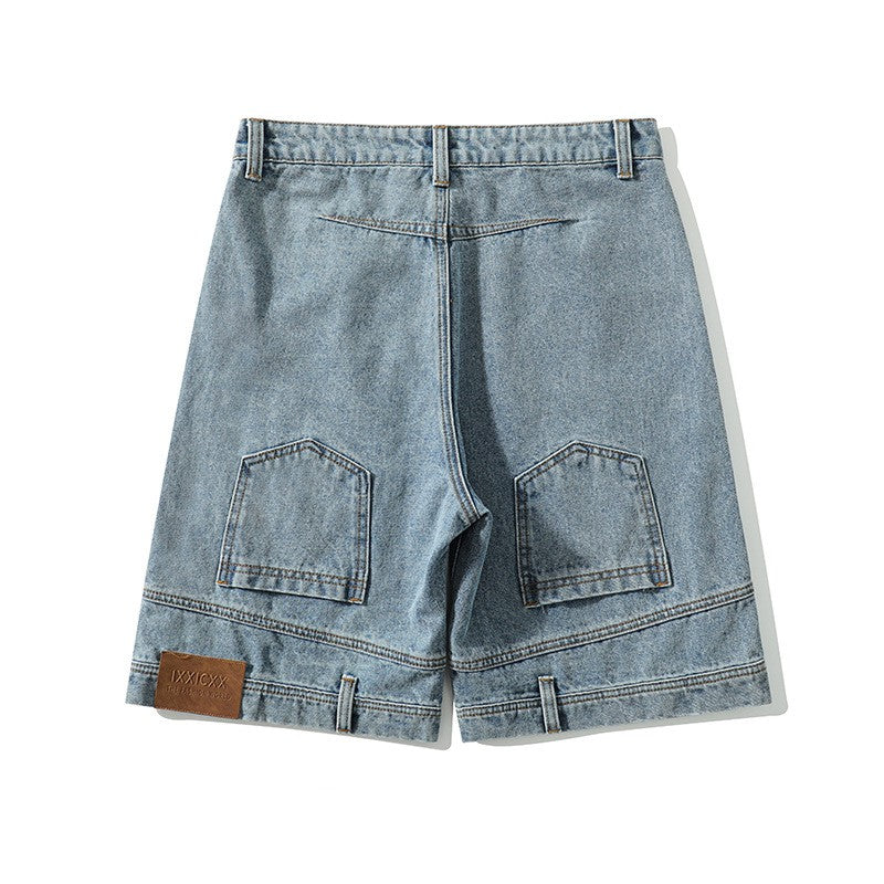 Losvallende denim bermuda voor heren - Hudson