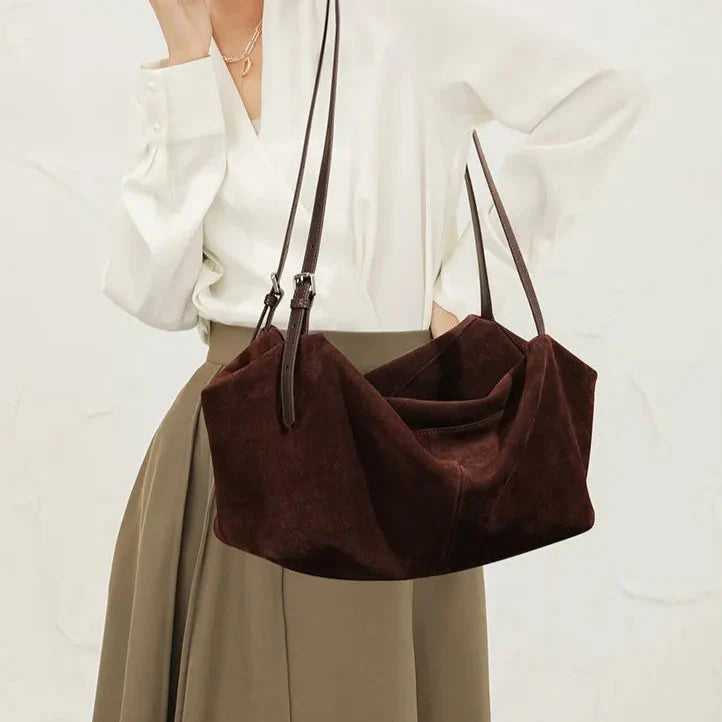 Dames schoudertas van suède - Lola