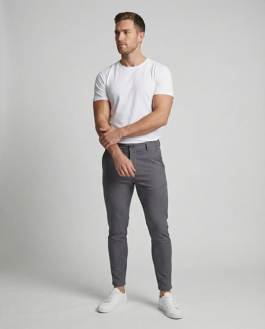 Slim fit chino herenbroek - Sobrius