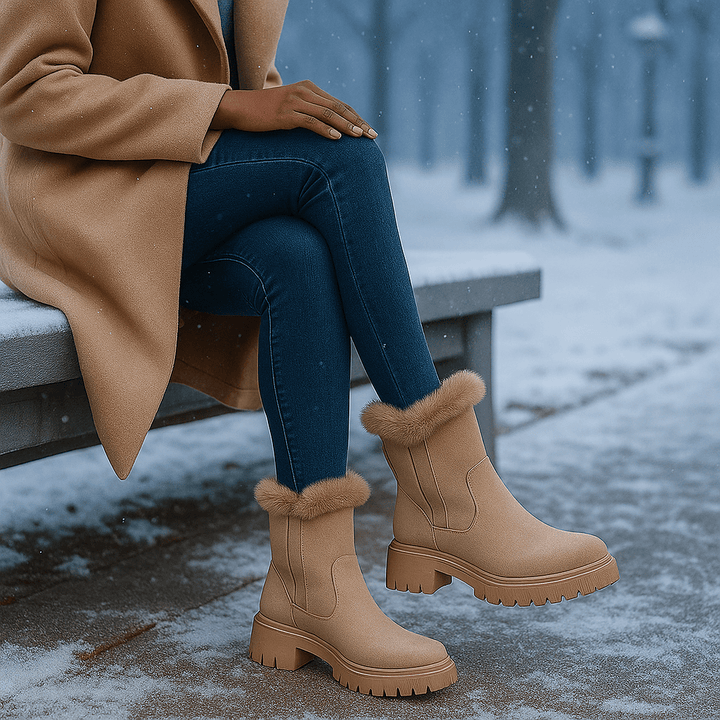 Dameslaarzen met suède-effect - Serelinne