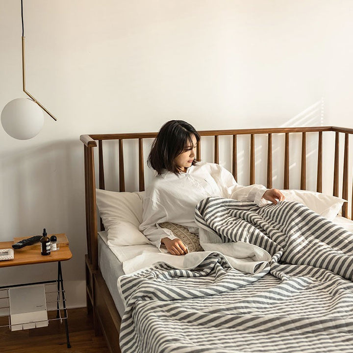 Gestreepte licht zomerse sprei