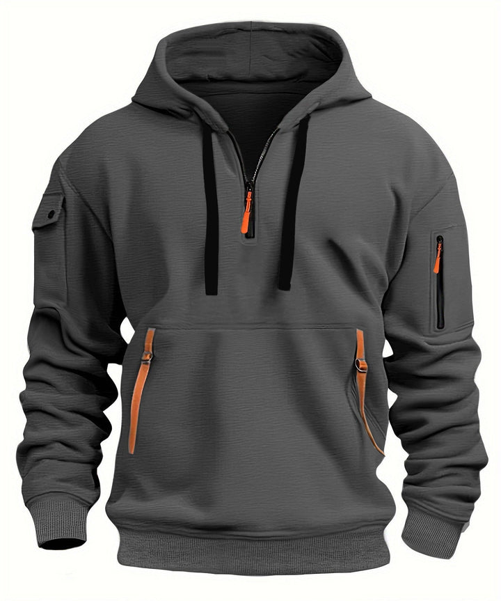 Heren sweatshirt met capuchon en zakken - Cesar