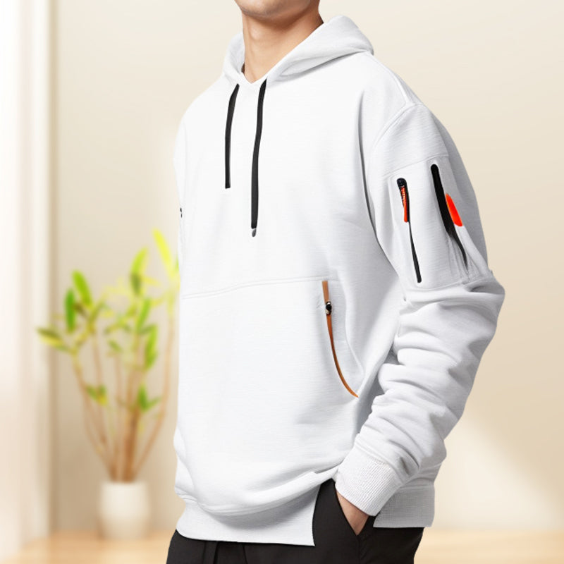 Heren sweatshirt met capuchon en zakken - Cesar