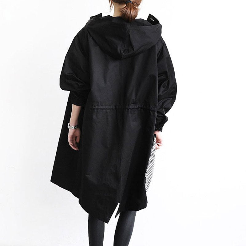 Dames trenchcoat oversized met lichte capuchon - Simona