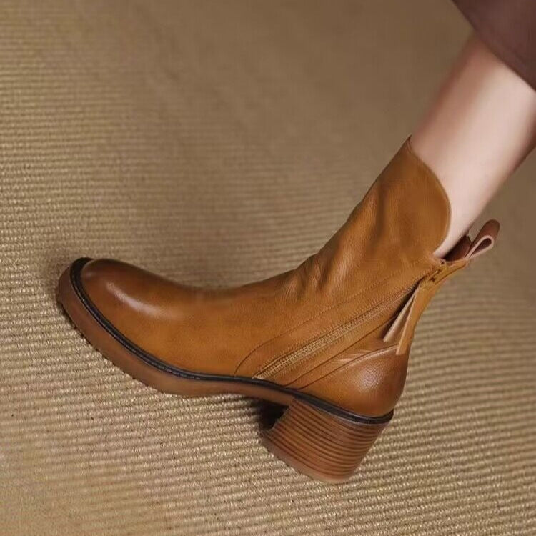 Enkellaarsjes met hoog plateau en ritssluiting aan de zijkant - Grega