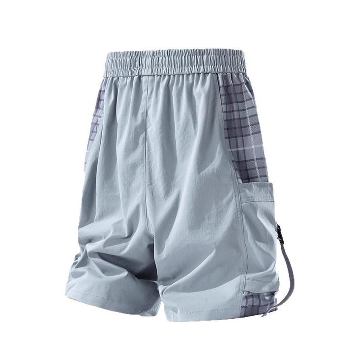 Herenhorts met geruite panelen in cargostijl - Daan