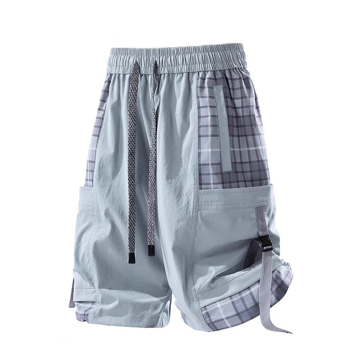 Herenhorts met geruite panelen in cargostijl - Daan