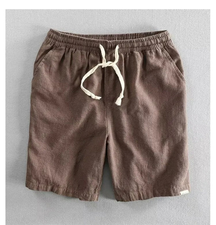 Linnen korte broek met trekkoord voor heren - Tobias