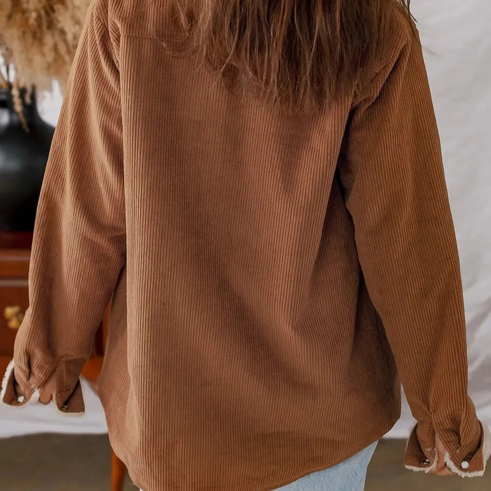 Gevoerd corduroy damesjack - Liora