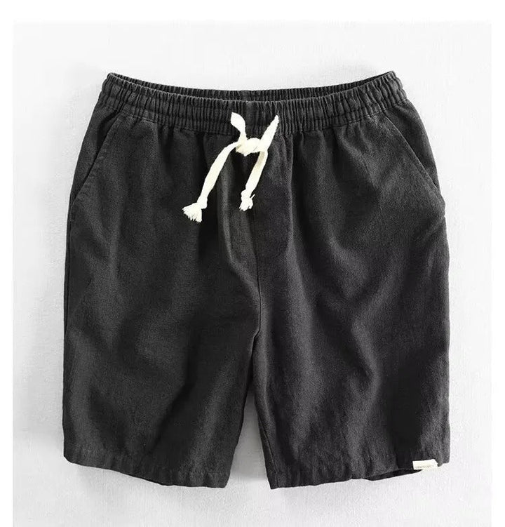 Linnen korte broek met trekkoord voor heren - Tobias