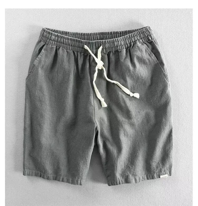 Linnen korte broek met trekkoord voor heren - Tobias