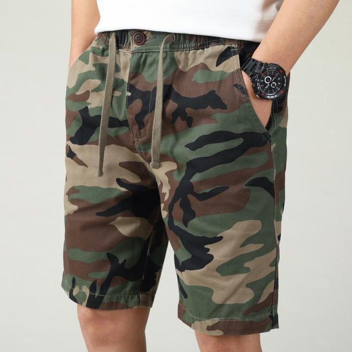 Heren cargoshort camouflage stretch katoen - Enzo