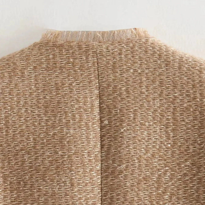 Klassiek tweed damesjack met dubbele borst - Heidy