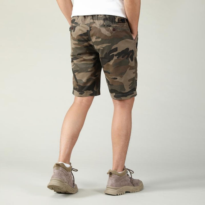 Heren cargoshort camouflage stretch katoen - Enzo