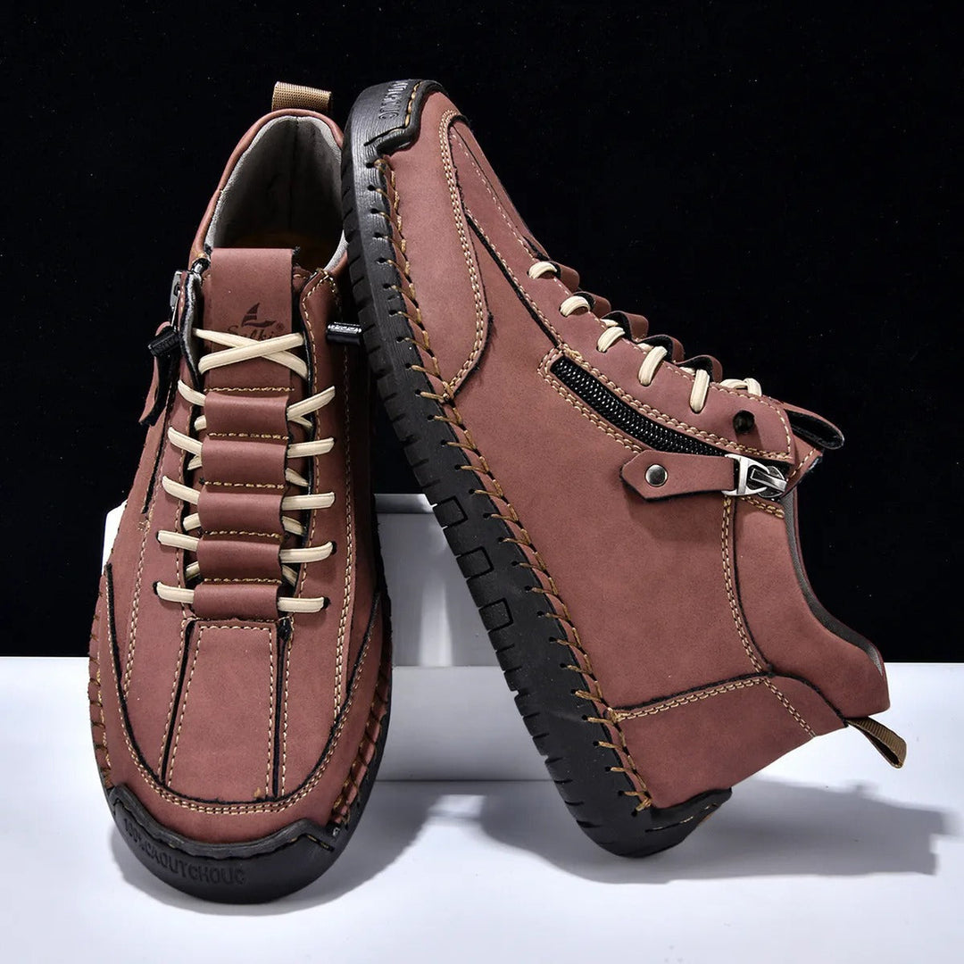 Kunstleren herentrainers met zijsluiting urban stijl - Aksel