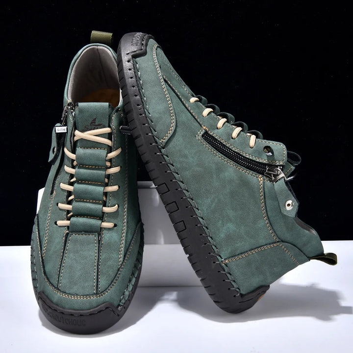 Kunstleren herentrainers met zijsluiting urban stijl - Aksel