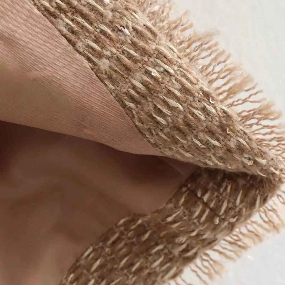 Klassiek tweed damesjack met dubbele borst - Heidy