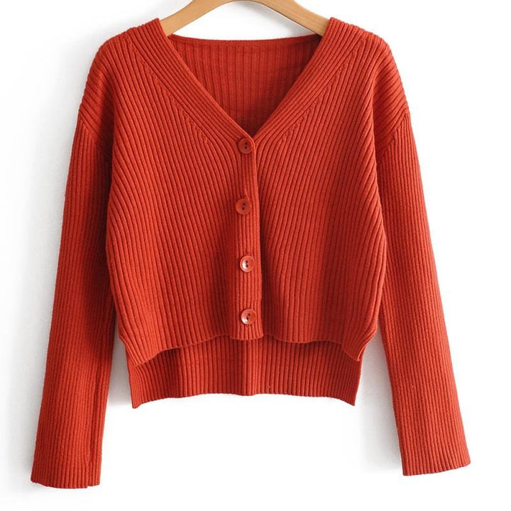 Geribd damesvest met korte v-hals - Marimar