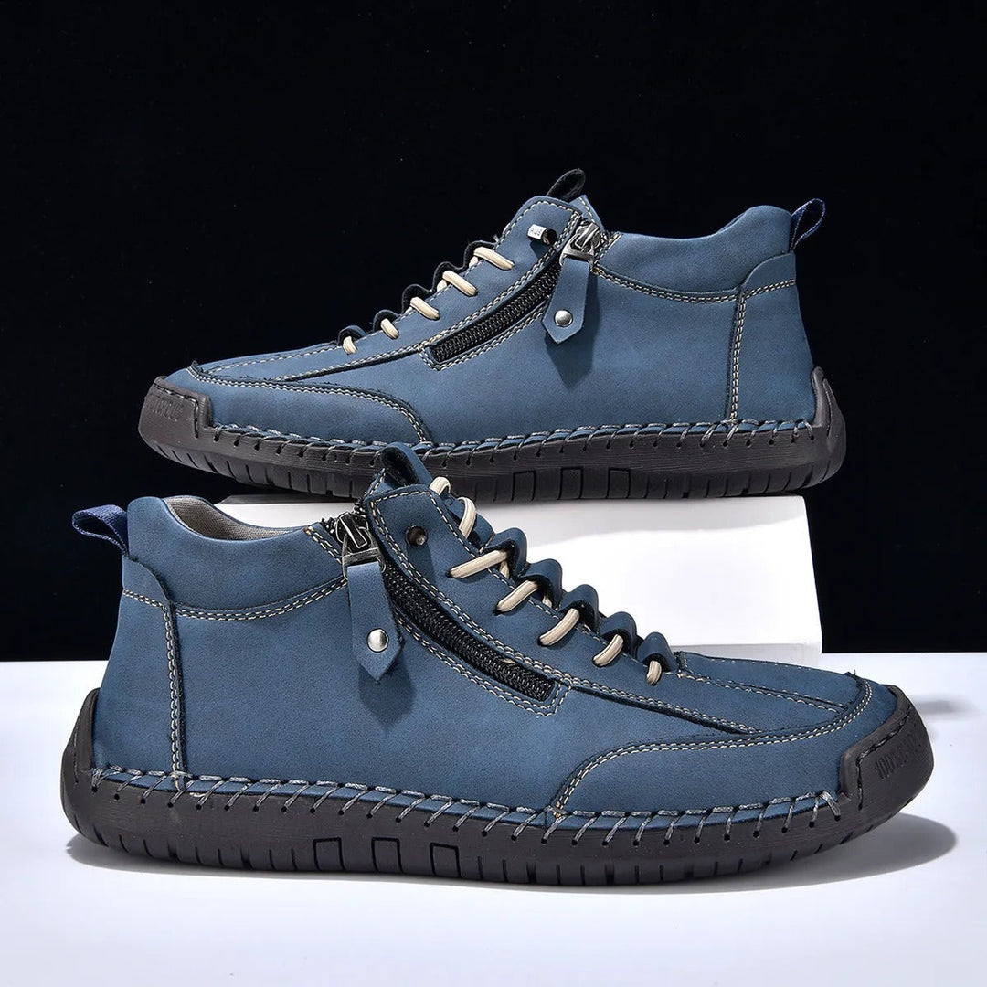 Kunstleren herentrainers met zijsluiting urban stijl - Aksel