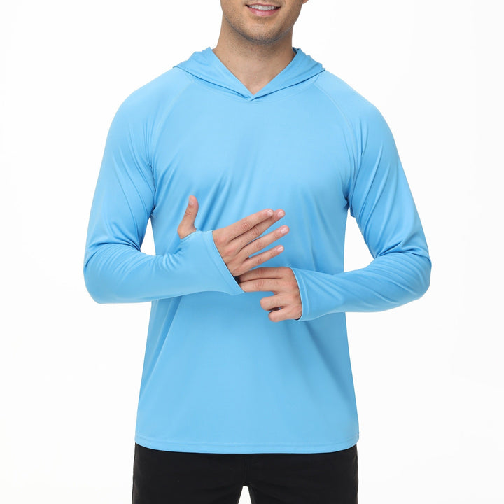 Heren-T-shirt met lange mouwen en capuchon - Drogus