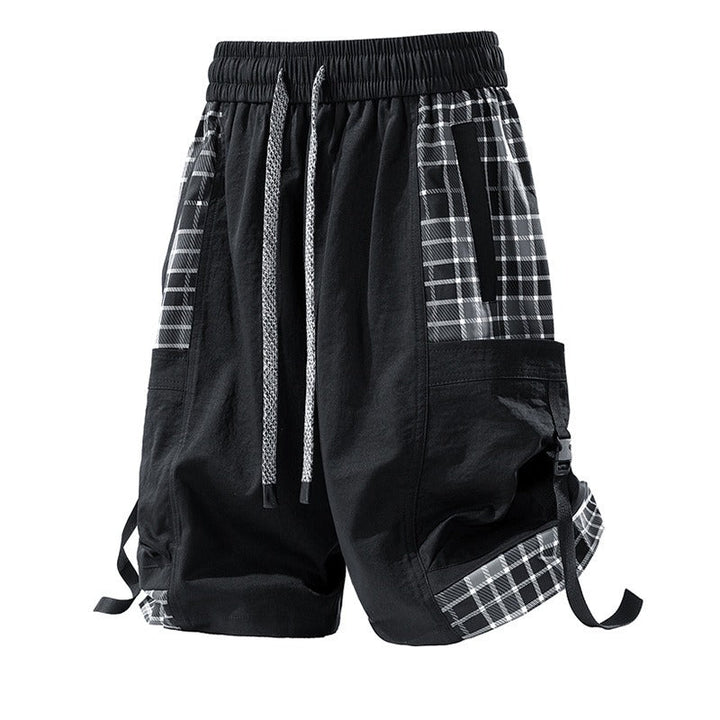 Herenhorts met geruite panelen in cargostijl - Daan