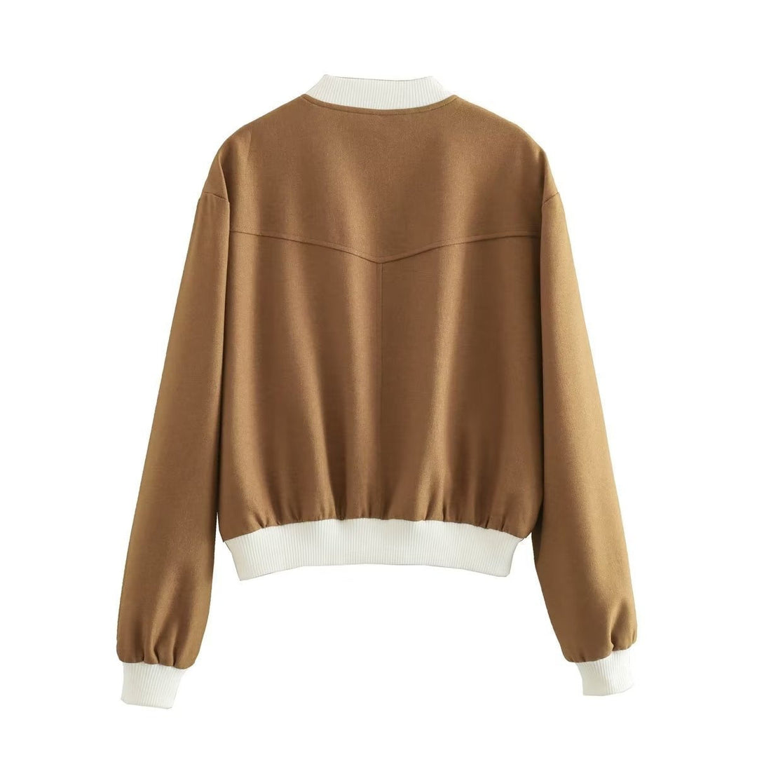 Kort damesjack met metalen knopen - Liora