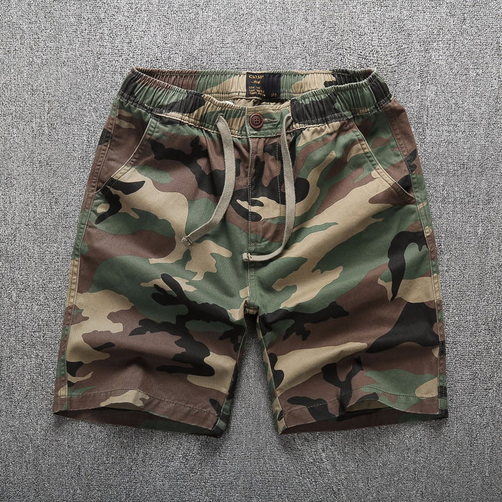 Heren cargoshort camouflage stretch katoen - Enzo