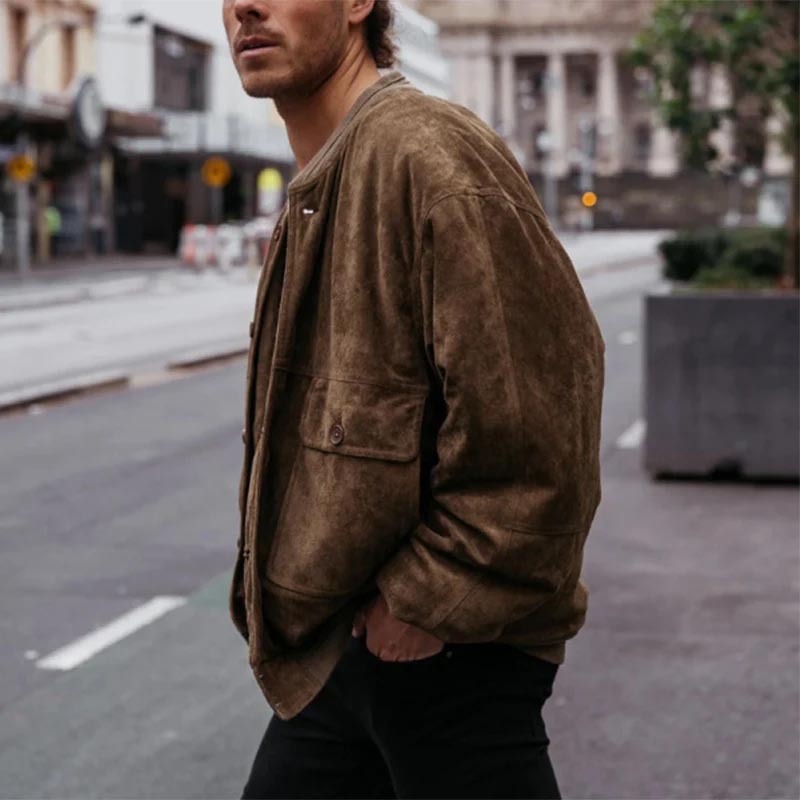 Herenjack met suède-effect en zakken - Remy