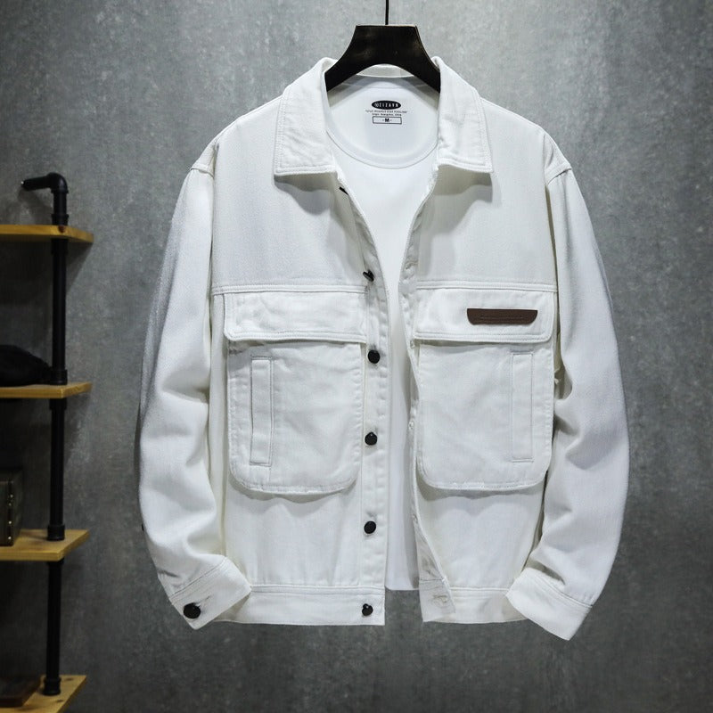 Zwart utility herenjack met grote zakken - Hektor