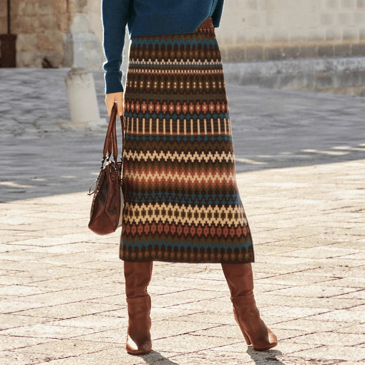 Dames midirok met print - Malvien