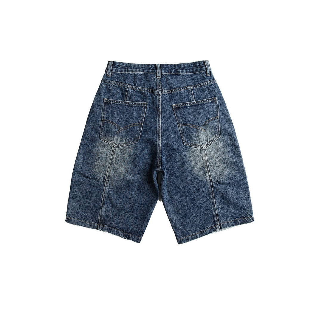 Herenpatchwork denim bermuda - Urban Edge