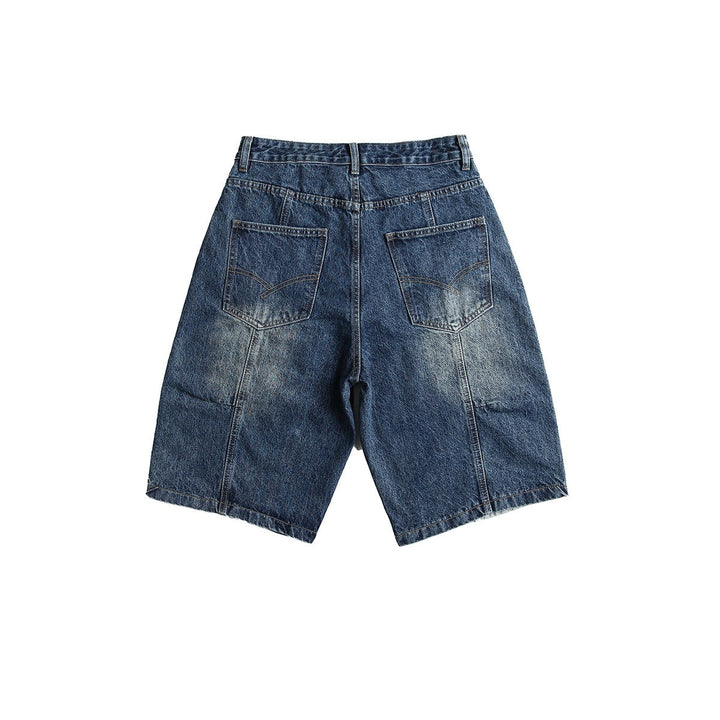 Herenpatchwork denim bermuda - Urban Edge