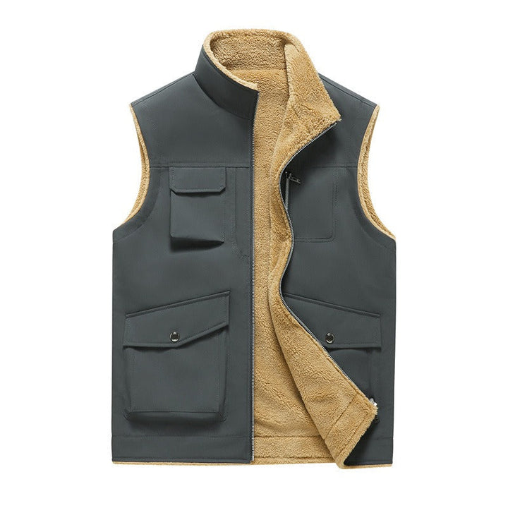 Met fleece gevoerde heren bodywarmer met meerdere zakken in outdoor-stijl - Owen
