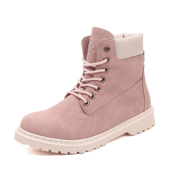 Dameslaarzen van suède met dikke zool - Alisse