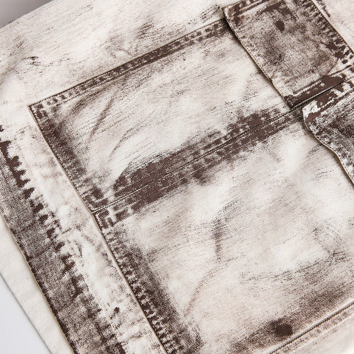 Heren cargoshort van gewassen katoen - Marc