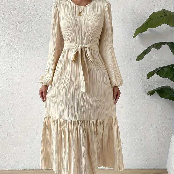 Jurk met geplooide lange mouwen - Althia